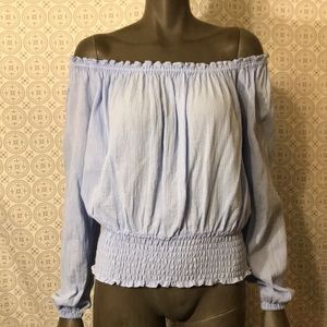 🆕 Michael Kors Peasant Top- light blue sz XS